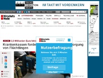 Bild zum Artikel: 2,3 Milliarden Euro fehlen: Krankenkassen fordern Steuermittel zur Versorgung von Flüchtlingen