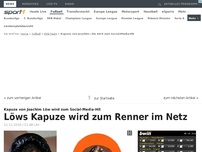 Bild zum Artikel: Löws Kapuze wird zum Renner im Netz