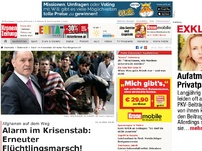 Bild zum Artikel: Alarm im Krisenstab: Erneuter Flüchtlingsmarsch!