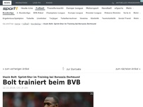 Bild zum Artikel: Traum Fußballstar: Bolt trainiert beim BVB