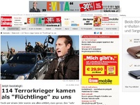 Bild zum Artikel: 114 Terrorkrieger kamen als 'Flüchtlinge' zu uns