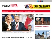 Bild zum Artikel: USA-Europa: Trump nimmt Kontakt zu Le Pen auf