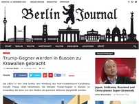 Bild zum Artikel: Trump-Gegner werden in Bussen zu Krawallen gebracht