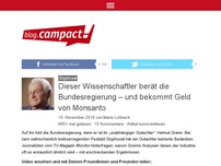 Bild zum Artikel: Dieser Wissenschaftler berät die Bundesregierung – und bekommt Geld von Monsanto