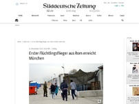 Bild zum Artikel: Erster Flüchtlingsflieger aus Rom erreicht München