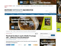 Bild zum Artikel: Merkel fordert nach Wahl Trumps ein „offenes Deutschland“