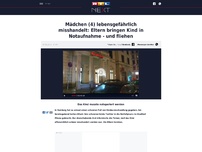 Bild zum Artikel: Mädchen (4) lebensgefährlich misshandelt: Eltern bringen Kind in Notaufnahme - und fliehen