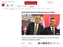 Bild zum Artikel: Stichwahl: Erstes TV-Duell ging an Hofer