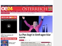 Bild zum Artikel: Le Pen liegt in Umfragen klar vorne