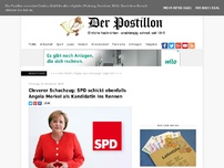 Bild zum Artikel: Cleverer Schachzug: SPD schickt ebenfalls Angela Merkel als Kandidatin ins Rennen