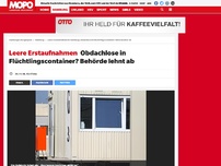 Bild zum Artikel: Leere Erstaufnahmen: Obdachlose in Flüchtlingscontainer? Behörde lehnt ab