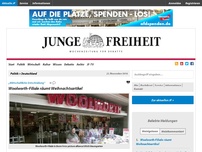 Bild zum Artikel: Woolworth-Filiale räumt Weihnachtsartikel