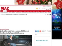 Bild zum Artikel: Zehn Passanten lassen hilflosen Rollstuhlfahrer (44) liegen