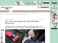 Bild zum Artikel: Nur eine Person gegen die 'gottverdammte Einsamkeit'