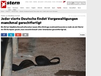 Bild zum Artikel: Studie zur häuslichen Gewalt: Vergewaltigung? Kann okay sein, das meint ein Viertel der Europäer