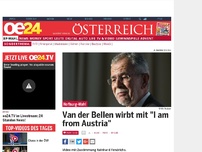 Bild zum Artikel: Van der Bellen wirbt mit 'I am from Austria'