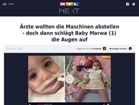 Bild zum Artikel: Ärzte wollten die Maschinen abstellen - doch dann öffnet Baby Marwa (1) die Augen