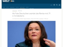 Bild zum Artikel: Prognose: Auf die Deutschen wartet die Rente mit 71 – mindestens