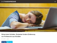 Bild zum Artikel: Stören beim Schlafen: Studenten fordern Entfernung von Professoren aus Hörsälen