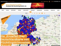 Bild zum Artikel: Die „Einzelfall-Map“: Deutschlandkarte von Flüchtlingskriminalität übersät