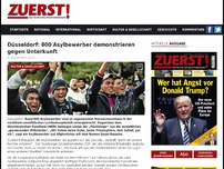 Bild zum Artikel: Düsseldorf: 800 Asylbewerber demonstrieren gegen Unterkunft