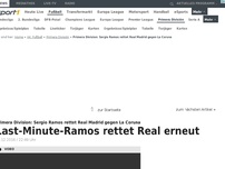 Bild zum Artikel: Last-Minute-Ramos rettet Real erneut