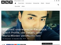 Bild zum Artikel: Wahrheit unerwünscht: Facebook sperrt Nutzerin, nachdem sie Foto vom Maria-Mörder veröffentlichte