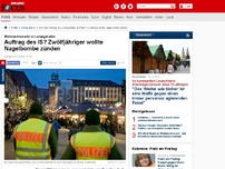 Bild zum Artikel: Sicherheitsbehörden berichten - Zwölfjähriger plante Nagelbomben-Anschlag auf Weihnachtsmarkt