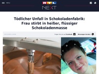 Bild zum Artikel: Tödlicher Unfall in Schokoladenfabrik: Frau stirbt in heißer, flüssiger Schokoladenmasse