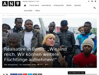 Bild zum Artikel: Realsatire in Berlin: „Wir sind reich. Wir können weitere Flüchtlinge aufnehmen!“