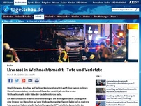 Bild zum Artikel: Lkw rast in Weihnachtsmarkt - Tote und Verletzte