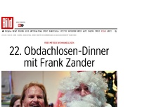 Bild zum Artikel: Mit 3000 Wohnungslosen - 22. Obdachlosen-Dinner mit Frank Zander