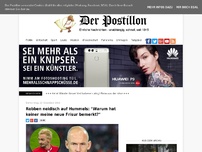 Bild zum Artikel: Robben neidisch auf Hummels: 'Warum hat keiner meine neue Frisur bemerkt?'