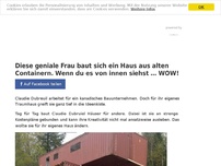 Bild zum Artikel: Diese geniale Frau baut sich ein Haus aus alten Containern. Wenn du es von innen siehst … WOW!