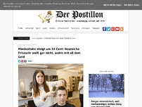 Bild zum Artikel: Mindestlohn steigt um 34 Cent: Neureiche Friseurin weiß gar nicht, wohin mit all dem Geld