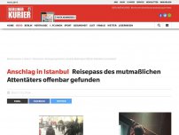 Bild zum Artikel: Anschlag in Istanbul: Reisepass des mutmaßlichen Attentäters offenbar gefunden