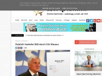 Bild zum Artikel: Peinlich! Seehofer fällt durch CSU-Klausur