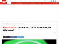 Bild zum Artikel: Fiese Masche: Vorsicht vor Lidl-Gutscheinen per WhatsApp!