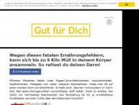 Bild zum Artikel: Wegen diesen fatalen Ernährungsfehlern, kann sich bis zu 9 Kilo Müll in deinem Körper ansammeln. So rettest du deinen Darm!