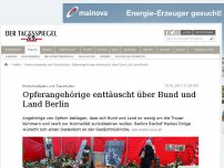 Bild zum Artikel: Opferangehörige enttäuscht über Bund und Land Berlin