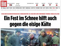 Bild zum Artikel: Bahnhofsmission - Ein Fest im Schnee hilft auch gegen die eisige Kälte