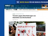 Bild zum Artikel: Demonstration in Tunis: Tunesier gegen Abschiebungen von Islamisten aus Deutschland