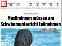 Bild zum Artikel: Gericht entscheidet - Schwimmunterricht für Musliminnen Pflicht