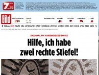 Bild zum Artikel: Hakenkreuze-Sohle - Hilfe, ich habe zwei rechte Stiefel!