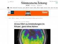 Bild zum Artikel: Stress führt zu Entzündungen im Körper, ganz ohne Keime