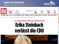 Bild zum Artikel: Paukenschlag in der Union - Erika Steinbach verlässt die CDU