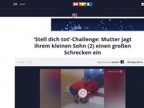 Bild zum Artikel: 'Stell dich tot‘-Challenge: Mutter jagt ihrem kleinen Sohn (2) einen großen Schrecken ein