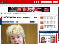 Bild zum Artikel: Bundestagsabgeordnete - Erika Steinbach tritt aus der CDU aus