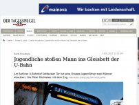 Bild zum Artikel: Jugendliche stoßen Mann ins Gleisbett der U-Bahn
