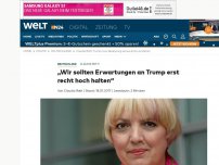 Bild zum Artikel: Claudia Roth: 'Wir sollten Erwartungen an Trump erst recht hoch halten'